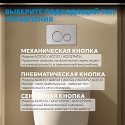 Кнопка смыва ABBER AC0121MCH матовый хром