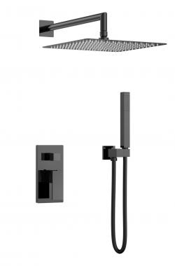 Смеситель встроенный для душа QUBIC Shine Gun Metal	