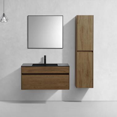 База под раковину Chiara 1000 подвесная, 1 выкатной ящик soft-close, T.Oak	