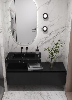 Столешница моноблок FLAT NERO MARQUINA (810*452*80)	