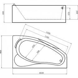 Акриловая ванна Gemy G9046 K R