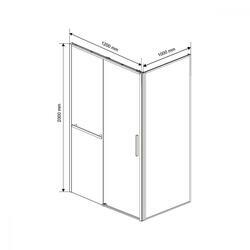 Душевой уголок Slim Soft VSR-1SS1012CLG, 1200*1000, брашированное золото, стекло прозрачное