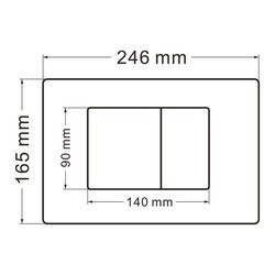 Комплект подвесной унитаз ABBER Rechteck AC1201MB черный матовый с инсталляцией AC0105 и кнопкой AC0120 хром