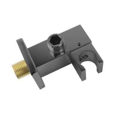 Держатель ручного душа VSC-41GM с подводом воды, вороненая сталь	