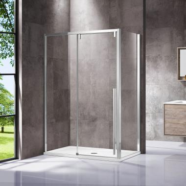 Душевой уголок Lugano VSR-1L8015CL-1, 1500*800, хром, стекло прозрачное	