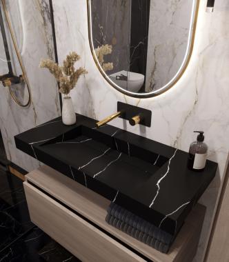 Столешница моноблок FLAT NERO MARQUINA (1010*452*80)	