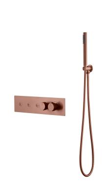 Смеситель FUSION TERMO с ручным душем COPPER BRUSHED 131-SYS-CB