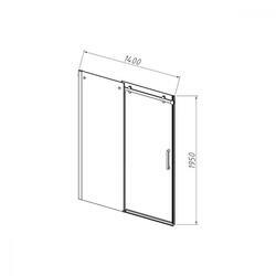 Душевая дверь Como-N VDS-4CN140CGB, 1400, черный, стекло тонированное