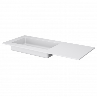QUATRO 120 раковина-моноблок WHITE (асимметричная)	