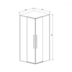 Душевой уголок Slim-N VSS-4SN9010CLGM, 1000*900, вороненая сталь, стекло прозрачное