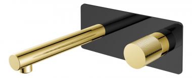 Смеситель STICK из стены BLACK TOUCH GOLD	