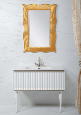 Мебель для ванной тумба Vallessi Avantgarde Canale 80 белая-хром (843-080-WCR)	
