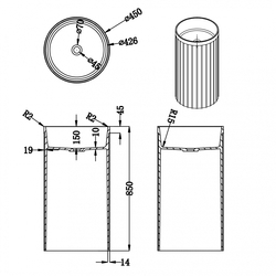 Раковина отдельностоящая прозрачная ABBER Kristall AT2709Aquamarin бирюзовая