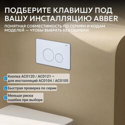 Кнопка смыва ABBER AC0121MW белая матовая