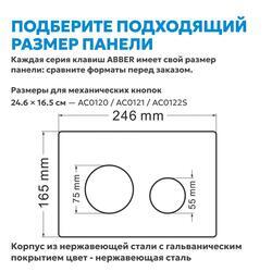 Кнопка смыва ABBER AC0121MCH матовый хром