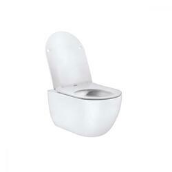 Унитаз подвесной Evo VT1-34 безободковый, цвет белый, ультратонкое soft-close сиденье