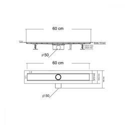 Душевой лоток SAY OPTIMA 601.60.B.M.S.BUK, 60 см, матовый черный