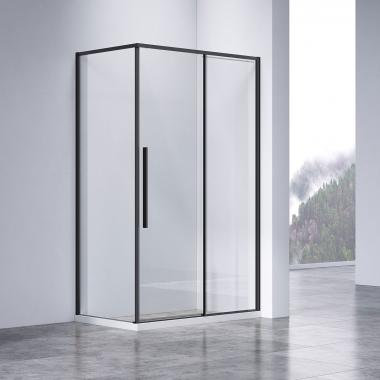 Душевой уголок Slim-N VSR-4SN8012CLB, 1200*800, черный, стекло прозрачное	
