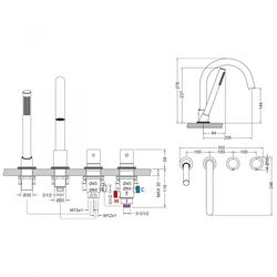 Смеситель на борт ванны Timo Saona 2330/00Y с термостатом, хром