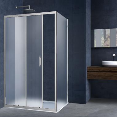 Душевой уголок Alpha VSR-3AL8015MT, 1500*800, хром, стекло текстурное	