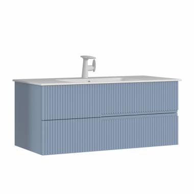Тумба с раковиной ORKA Moonlight 120 подвесная, голубой матовый	