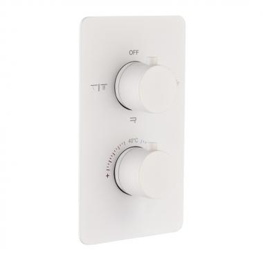 Смеситель встроенный с термостатом 3-х проходной MATT WHITE	