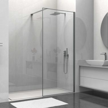 Душевая перегородка Walk-In VSW-1HS900CLGM, 900*2000, вороненая сталь, стекло прозрачное	
