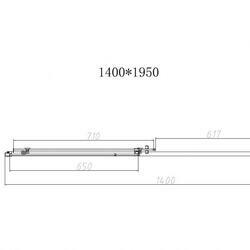Душевая дверь Slim-N VDS-4SN140CLG, 1400, брашированное золото, стекло прозрачное