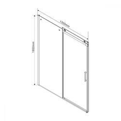 Душевой уголок Como VSR-1C1013CL, 1300*1000, хром, стекло прозрачное