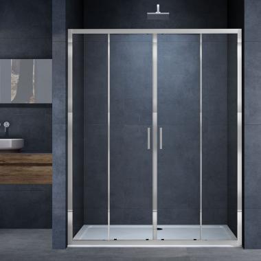 Душевая дверь Alpha VDS-3AL2170MT, 1700, хром, стекло текстурное	