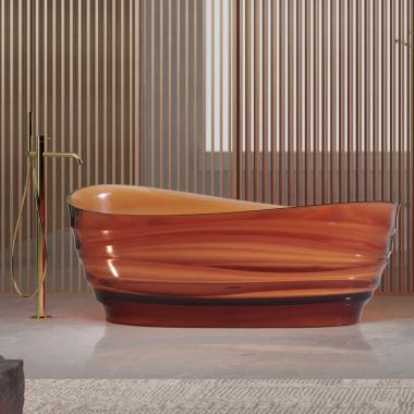 Прозрачная ванна ABBER Kristall AT9709Opal коричневая	