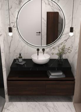 Столешница прямая FLAT NERO MARQUINA 1010*460*70	