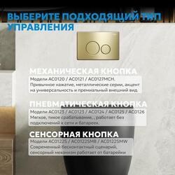 Кнопка смыва ABBER AC0121MMG золото матовое