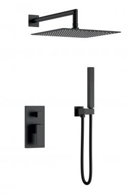 Смеситель встроенный для душа QUBIC Matt Black	
