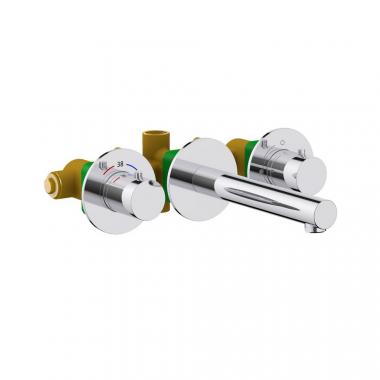 Смеситель TIMO Saona 2382/00SM для раковины встроенный с термостатом, хром	