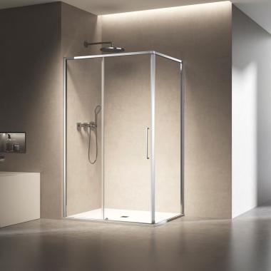 Душевой уголок Slim 8mm VSR-6SL8014CL, 1400*800, хром, стекло прозрачное	