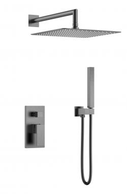 Смеситель встроенный для душа QUBIC Gun Metal	