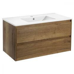 База под раковину Gio 100 подвесная, 2 выкатных ящика soft-close, T.Oak