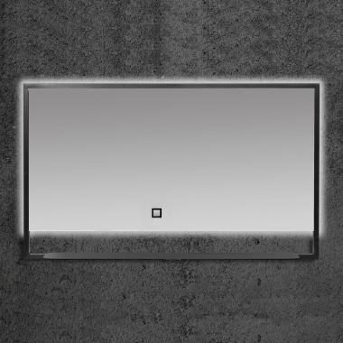  Зеркало Vallessi с полочкой антрацит 100x80 (552/2)	