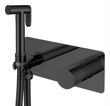 Смеситель гигиенический STICK DIAMOND Matt Black_Комплект	
