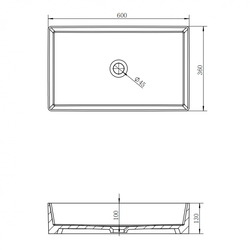 Раковина накладная ABBER Rechteck AC2220MW белая матовая