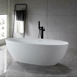 Ванна Solid Surface Vincea VBT-4S01MW, 1700*760*560, белый мат., слив-перелив в комплекте