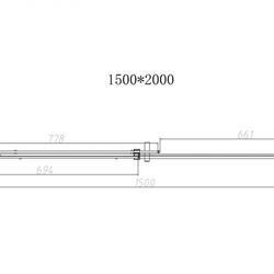 Душевая дверь Dice VDS-4D150CL, 1500, хром, стекло прозрачное