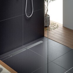 Душевой лоток TIMO Drain System 600 с вставкой lines, хром