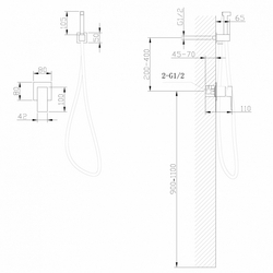 Смеситель ABBER Daheim AF8225W с гигиеническим душем, белый матовый