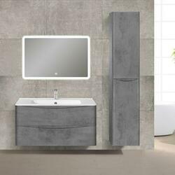 База под раковину Paola 1000 подвесная, 2 выкатных ящика soft close, Beton