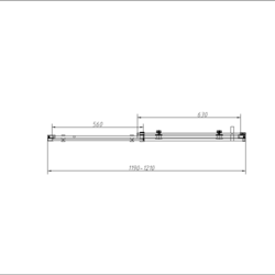 Душевой уголок Como-N VSR-4CN8012CGB, 1200*800, черный, стекло тонированное