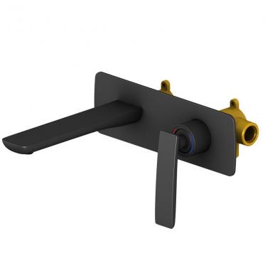 Смеситель Timo Helmi 4071/03SM для раковины встроенный, черный матовый	