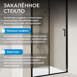Душевая дверь ABBER Schwarzer Diamant AG30130BH