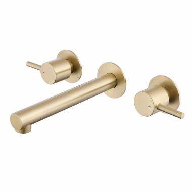 Смеситель ABBER Emotion AF88121G скрытого монтажа для раковины, золото матовое	